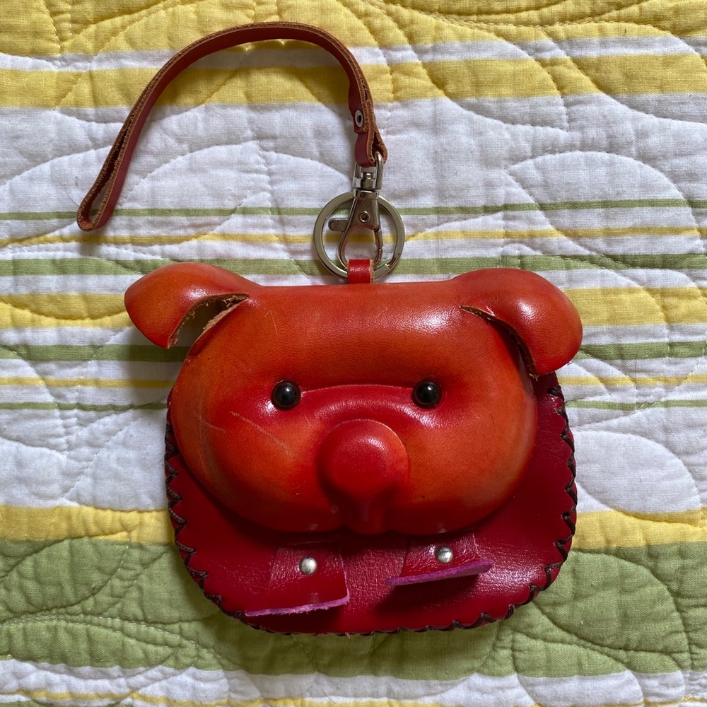 Dog genuine leather wristlet